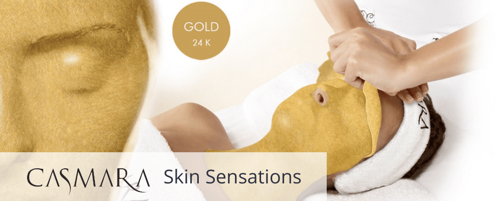 A képen a Casmara Skin Sensations 24K arany maszkot látjuk.